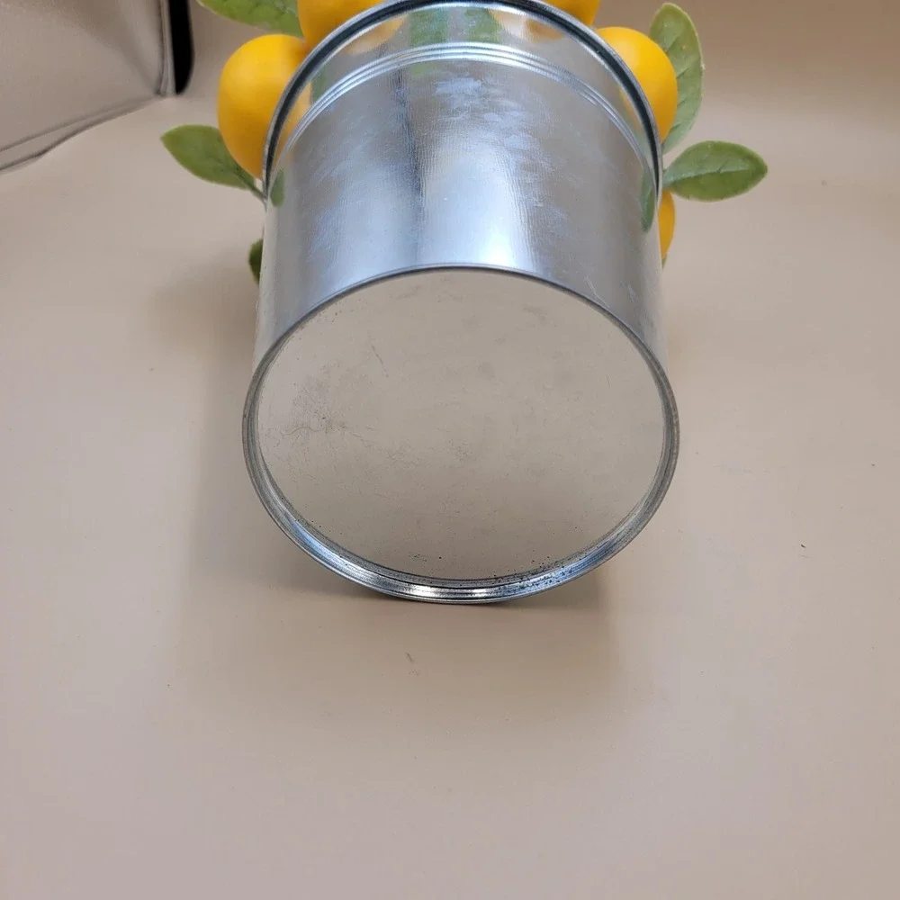 Faux Lemon Arrangement in Galvanized Metal Bucket Farmhouse Centerpiece Decor